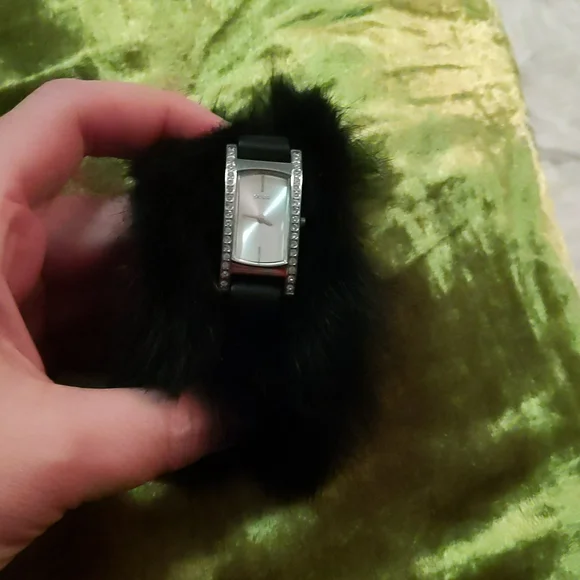 Guess | Accessories | Vintage Y2k Faux Fur Guess Watch With  display picture 1